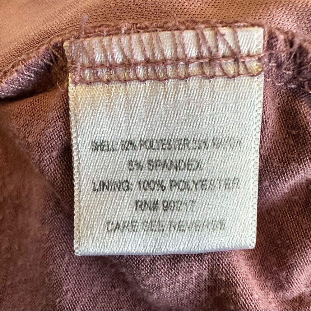 Maurices Dusty Mauve Ruffle Front Top Ruched Boho Glam Blouse | Medium - Picture 5 of 8